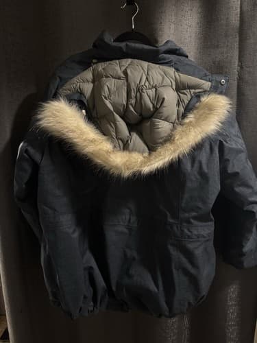 LL Bean TEK Down Parka Men 3XL Blue Waterproof Faux Fur Hood Puffer Jacket - Thumbnail 7
