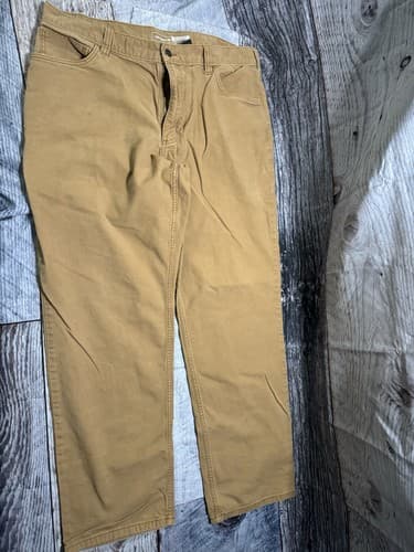 Carhartt Pants Mens 38x32 Camel Relaxed Fit Logo Workwear Outdoor