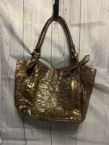 Frye~Deborah Distressed Leather Studded Brown Shoulder Bag Western $698 retail - Thumbnail 2