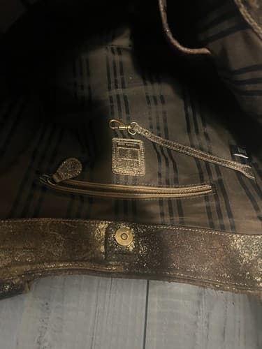 Frye~Deborah Distressed Leather Studded Brown Shoulder Bag Western $698 retail - Thumbnail 7