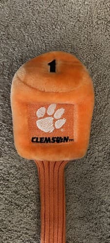 Clemson University Team Golf Club Head Cover Orange Knit X Sport - Thumbnail 2