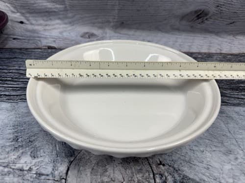 Fiesta 10.25" LARGE 44oz WHITE Deep Dish PIE BAKER Fiestaware FARMHOUSE - Thumbnail 5
