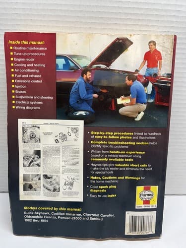 Haynes Repair Manual 38015 General Motors Chevy cavalier/Buick Skyhawk 1982-1994 - Thumbnail 2
