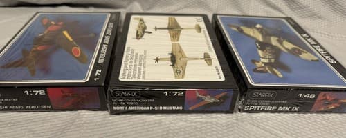 Starfix Model Kit Lot (3)~Spitfire MK IX, N.AmericanP51D Mustang, Mitsu A6M5 Zer - Thumbnail 12