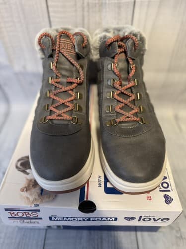 Skechers Women's size 9M,Gray~ BOBS Skipper Wave~Grand Leap Boot - Thumbnail 6