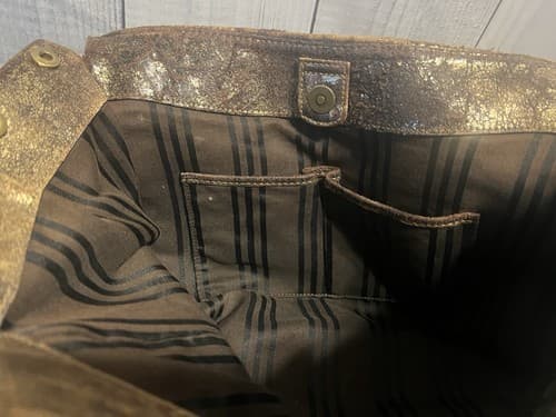 Frye~Deborah Distressed Leather Studded Brown Shoulder Bag Western $698 retail - Thumbnail 6