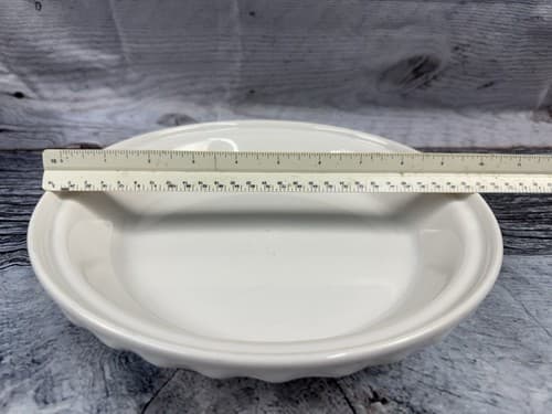 Fiesta 10.25" LARGE 44oz WHITE Deep Dish PIE BAKER Fiestaware FARMHOUSE - Thumbnail 4