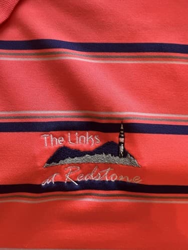Under Armour HeatGear Men's Large Loose Orange Stripe Short Sleeve Polo 2XL - Thumbnail 3