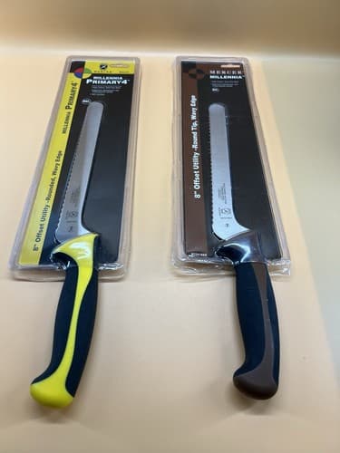 Mercer Culinary M22418 Millennia 8" Offset Utility/Bread Knife Wavy Edge