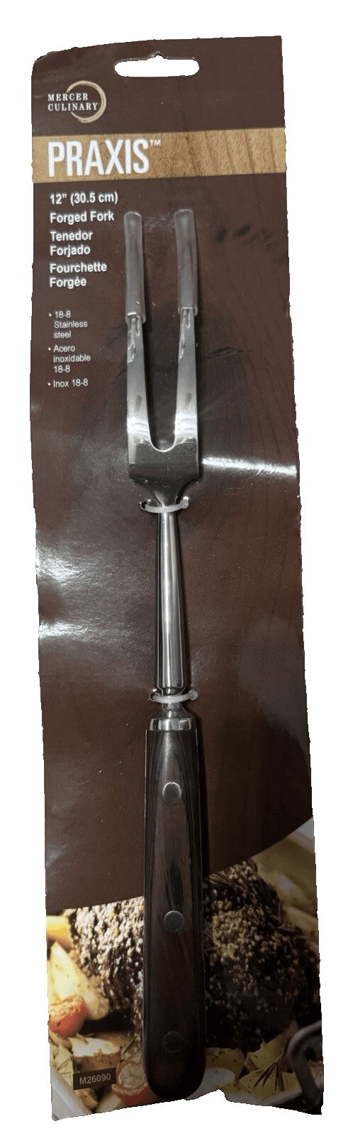 Mercer Culinary Praxis® 12” Forged Carving / Pot Fork with Rosewood Handle