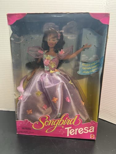 Songbird Teresa Barbie Mattel #14484 Good Condition Bird is Loose in Box
