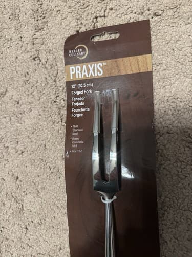 Mercer Culinary Praxis® 12” Forged Carving / Pot Fork with Rosewood Handle - Thumbnail 2