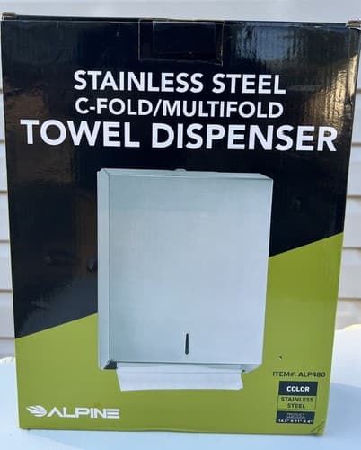 Paper Towel Dispenser Wall Mount Commercial C-Fold/Multi-Fold/Tri-Fold TOWELS - Thumbnail 2