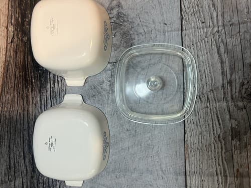 Set Of 2 Corningware Cornflower Pattern 1qt And 1.5 Qt Bowls. P-1-b, P-1 1/2-b - Thumbnail 4