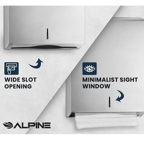 Paper Towel Dispenser Wall Mount Commercial C-Fold/Multi-Fold/Tri-Fold TOWELS - Thumbnail 3