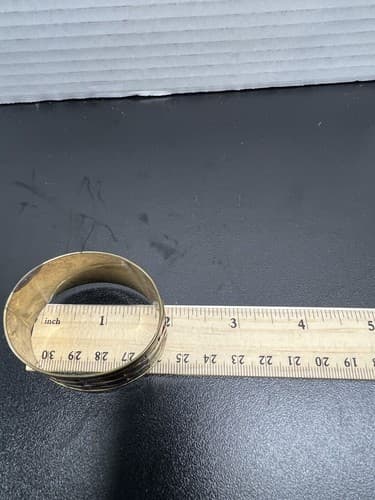Vintage Set of 10 Napkin Holder Rings Brass and Copper Woven Made in India 1.5" - Thumbnail 5