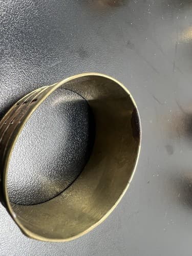 Vintage Set of 10 Napkin Holder Rings Brass and Copper Woven Made in India 1.5" - Thumbnail 3