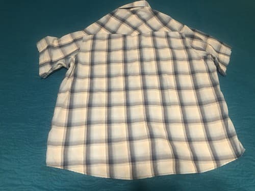 Wrangler Shirt Blue Plaid 2XL Western Pearl Snap Short Sleeve Button Up Cotton - Thumbnail 6