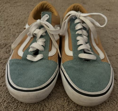 Vans Old Skool Color Theory Duck Green Womens US Size 9.5 Mens US Size 8 Shoes