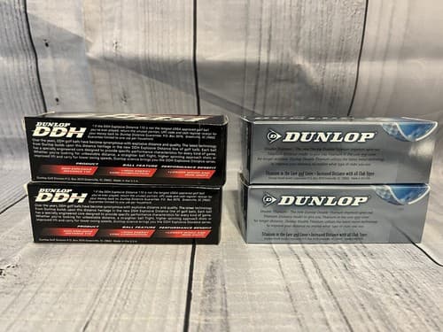 Vintage Dunlop DDH 110 Exp Distance & Dunlop Dbl Titanium Golf Balls 4 Boxes - Thumbnail 2