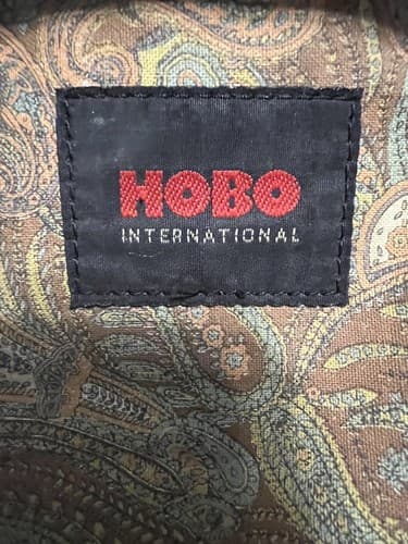 HOBO INT-Tan Cognac Brown Leather Ring Bow Kisslock Foldover Wallet VINTAGE - Thumbnail 4