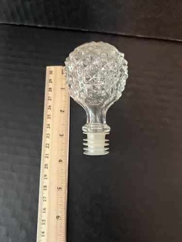 Genie Style Crystal Clear Glass Decanter Designer Style 11" Tall - Thumbnail 5