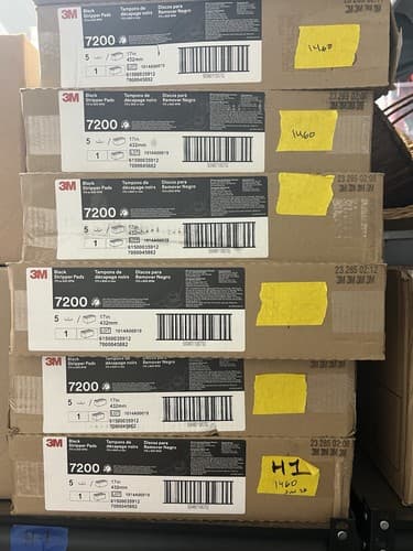3M 17" Black Stripping Pads 7200~1/Case 5p~Floor Stripper~61-5000-3591-2 - Thumbnail 3