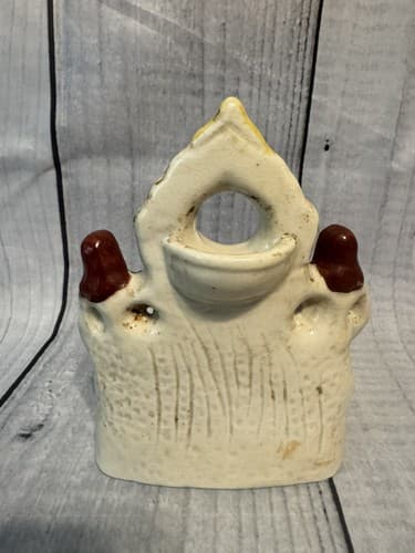 Antique Staffordshire Figures Pocket Watch Holder~Scottish Dancers - Thumbnail 2