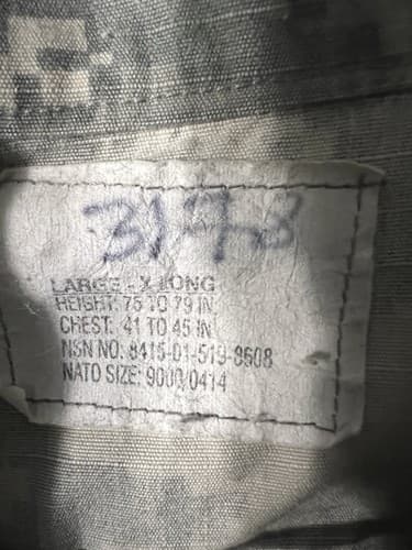 US Army Combat Uniform Digital Camo Military Jacket Long Sleeve Size Large/Xlong - Thumbnail 4