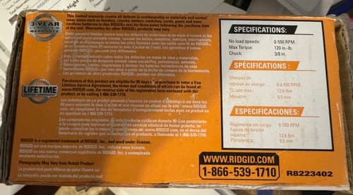 RIDGID JobMax R8223402 Right Angle Drill/Driver Head Att. New open box - Thumbnail 4