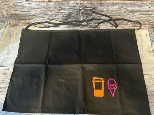 Dunkin' Donuts/Baskin Robbin’s Apron Black Orange Logo Employee Uniform DNKN