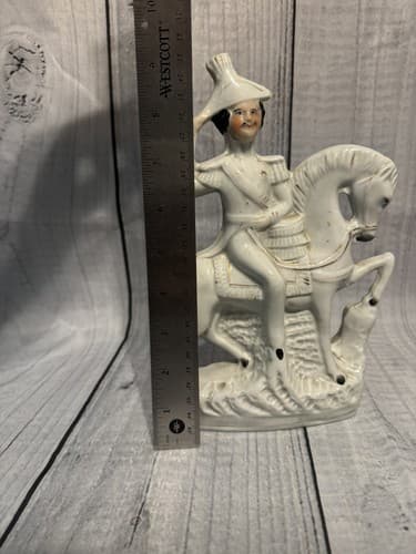 Antique 19thC English Staffordshire Pottery Equestrian Military Officer Soldier - Thumbnail 4