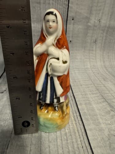 Authentic Antique~"Little Red Riding Hood" Staffordshire Figurine c1880 - Thumbnail 6