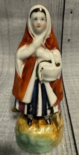 Authentic Antique~"Little Red Riding Hood" Staffordshire Figurine c1880