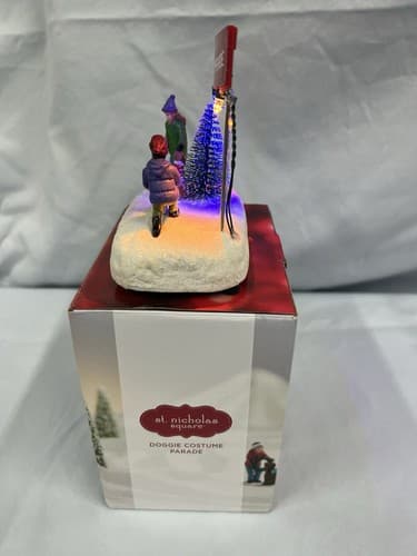 St Nicholas Square Christmas Village Doggie Costume Party EUC - Thumbnail 2