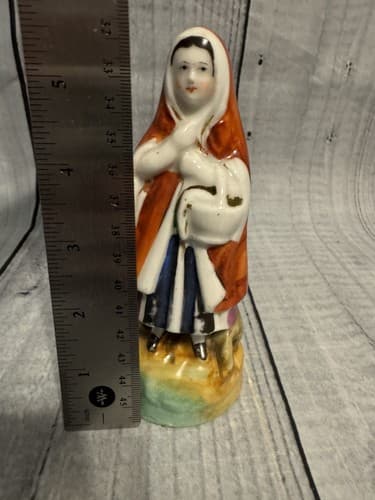 Authentic Antique~"Little Red Riding Hood" Staffordshire Figurine c1880 - Thumbnail 5