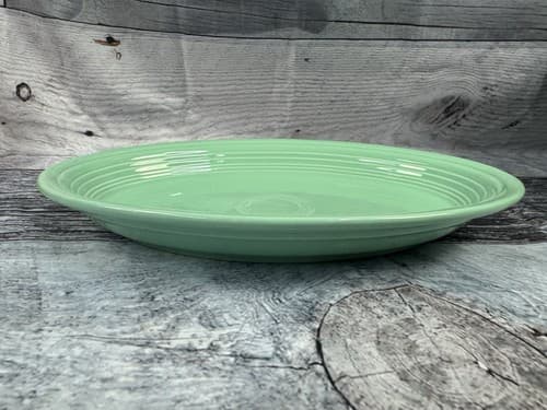 Vtg Fiesta Sea Mist Mint Green Oval Serving Platter Large 13.5"x9.5" Retired - Thumbnail 2
