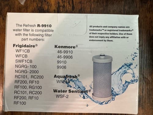 Refresh Refrigerator Water Filter R9910, Frigidaire And Kenmore, Lot Of 3 New - Thumbnail 2