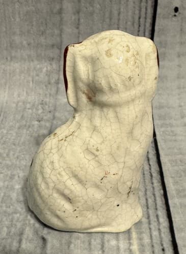 English Staffordshire single popular Spaniel Dog -19th c~ 3 1/2" high by 2" wide - Thumbnail 2