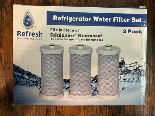 Refresh Refrigerator Water Filter R9910, Frigidaire And Kenmore, Lot Of 3 New