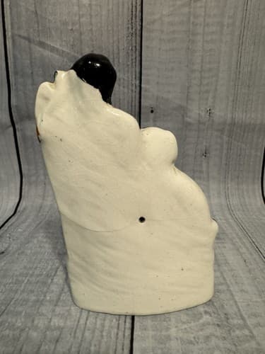 Antique Staffordshire Lady w/Spaniel Dog & Parrot - England - Thumbnail 2