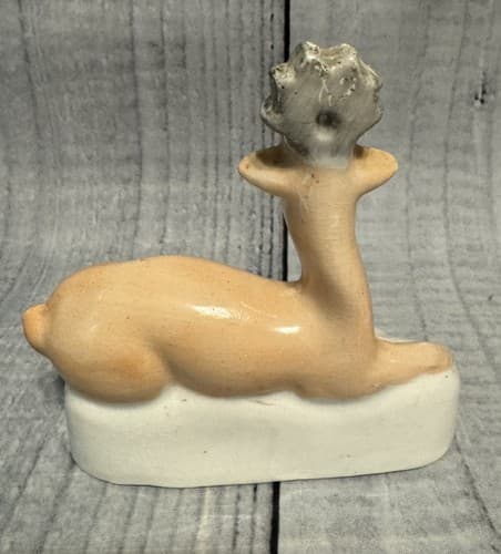 Antique English Staffordshire Deer Inkwell, Circa 1850 - Thumbnail 2