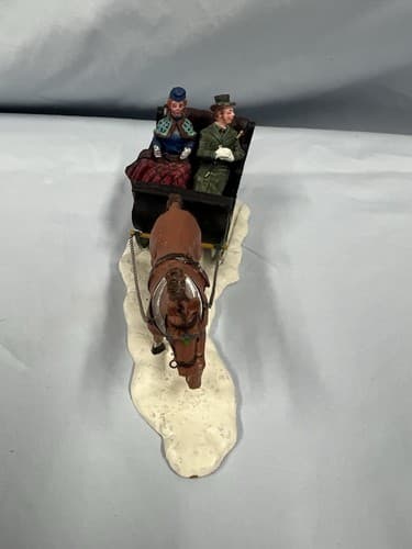 Lemax ~ HORSE DRAWN SLEIGH ~ Village Accent piece ~ No BOX - Thumbnail 2
