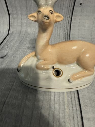 Antique English Staffordshire Deer Inkwell, Circa 1850 - Thumbnail 4