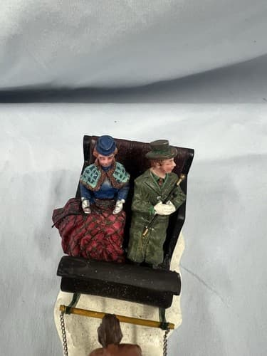 Lemax ~ HORSE DRAWN SLEIGH ~ Village Accent piece ~ No BOX - Thumbnail 3