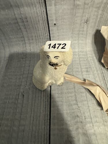 English Staffordshire single dog Poodle-19th c~ 4 1/2" high by 3"wide - Thumbnail 6