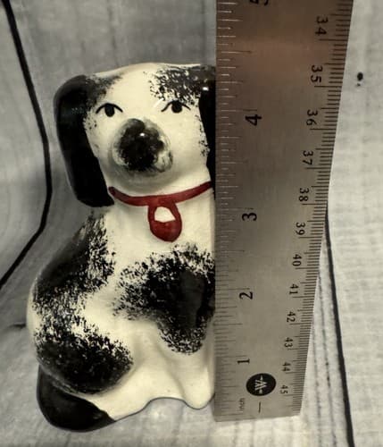 English Staffordshire Popular Spaniel dog -19th c~ 4 1/2" high by 3" wide - Thumbnail 5