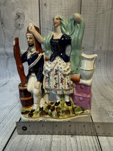 Antique STAFFORDSHIRE figurine~HIGHLAND JESSIE~Estate Auction find! - Thumbnail 5