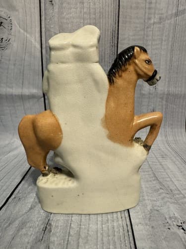 Antique Staffordshire Titled couple on horse~"Going to Market" 19th Century - Thumbnail 2