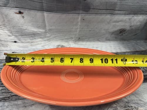 Fiesta Ware Persimmon Oval Serving Platter 13.5”x9.5" Retired rust/orange - Thumbnail 2